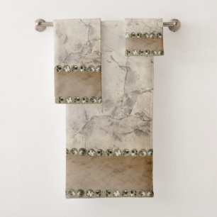 Dusky Smoky Marble Diamond Bling