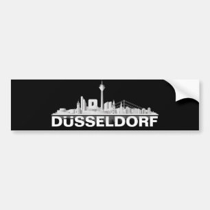 Düsseldorf City horizonte de pegatinas de