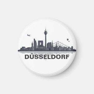 Düsseldorf horizonte nevera imán