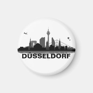 Düsseldorf horizonte nevera imán