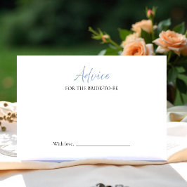 Duste Blue Bridal Shower Advance para la tarjeta d