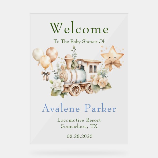 Duste Blue Green Train Boy Señal de bienvenida (Anverso)