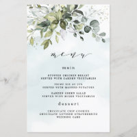 Duste Blue Greenery Floral Boho Boda Tarjetas de m