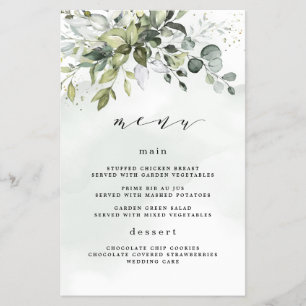 Duste Blue Greenery Floral Boho Boda Tarjetas de m