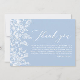 Duste Blue Wildflower Bridal Shower - Tarjeta de a