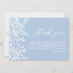 Duste Blue Wildflower Bridal Shower - Tarjeta de a