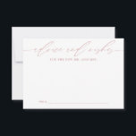 Duste consejo rosado para la tarjeta Keepsake de l<br><div class="desc">Estas hermosas tarjetas ofrecen una manera única para que los huéspedes bodas compartan sus más sentidos consejos y deseos con la novia y el novio. Ideal para añadir un toque personal a su día especial, estas tarjetas garantizan el apretado keepsakes para la pareja feliz. Ideal para bodas, duchas de novias...</div>