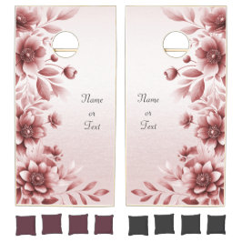 Duste Rosa Floral Cornhole Set