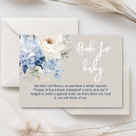 Duste tarjeta de ducha con flores azul y blanco