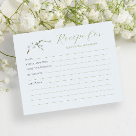 Duste tarjeta de receta de ducha de novia floral a