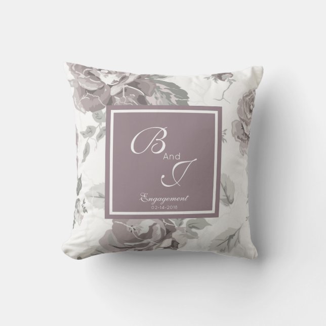 Dusto rosa almohada de lanzamiento rosa (Anverso)