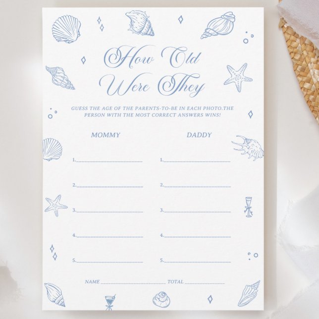Dusty Beach Baby Shower Adivina La Tarjeta De Jueg (Subido por el creador)