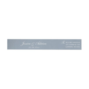 Dusty Blue Boda Minimalista