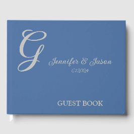 Dusty Blue Boda personalizado - Libro de invitados