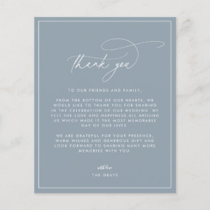 Dusty Blue Boda Tarjeta de agradecimiento