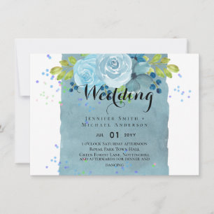 Dusty Blue Boda Verde azulado de tendencias presup