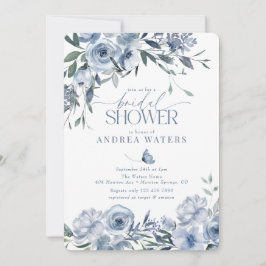 Dusty Blue Bridal Shower Invitaciones
