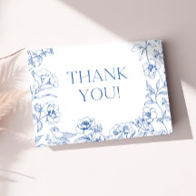 Dusty Blue Chinoiserie Baby Shower Tarjeta de agra