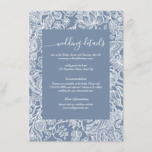Dusty Blue Chinoiserie Tarjetas de envoltorio flor