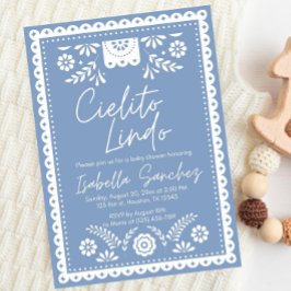Dusty Blue Cielito lindo invitación a la ducha par