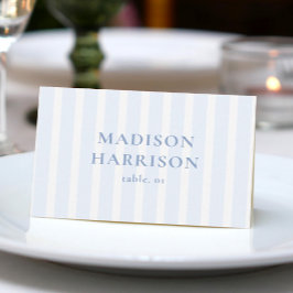 Dusty Blue Coastal Boda Nombre Lugar Tarjeta DIY