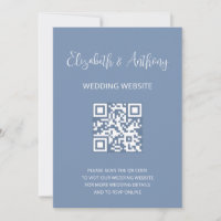 Dusty Blue Elegante Script | Invitación de bodas R
