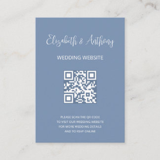 Dusty Blue Elegante Script | Invitación de bodas R