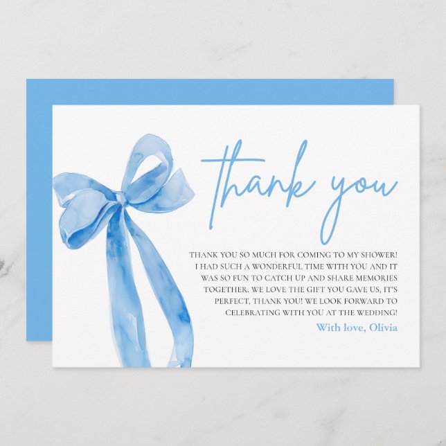 Dusty Blue está atando el nudo gracias tarjeta (Anverso / Reverso)