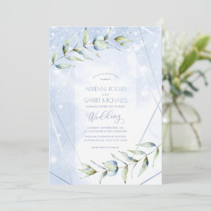 Dusty Blue Eucalyptus Fantasy Invitación a la boda