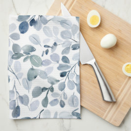 Dusty Blue Eucalyptus Navidades Cocina Toalla