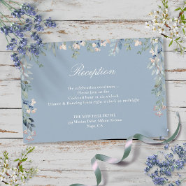 Dusty Blue Floral Greenery Wedding Recepción