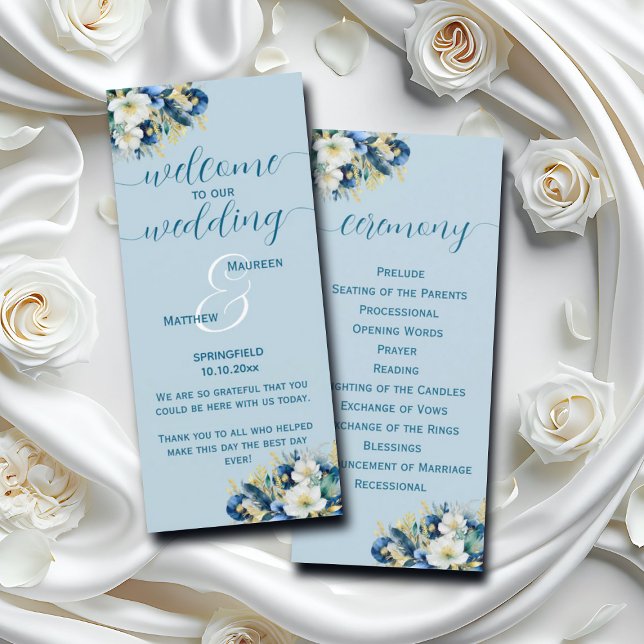Dusty Blue Gold Purpurina Boda Ceremony (Subido por el creador)