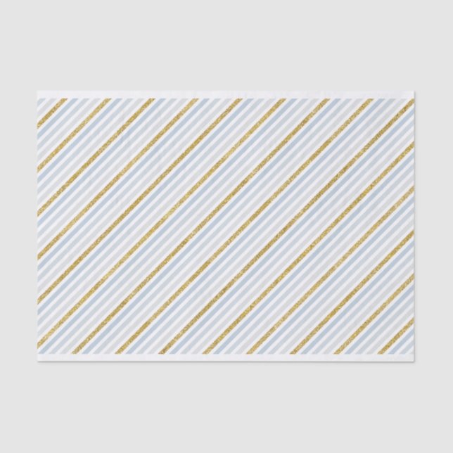 Dusty Blue Gold Strike Tejido Papel (Anverso)