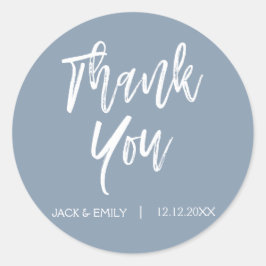 Dusty Blue Gracias Sello para sobres