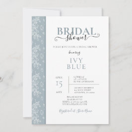 Dusty Blue, invitación moderna a la ducha nupcial