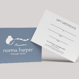 Dusty Blue Massage Therapist Day Spa Tarjeta de re