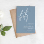 Dusty Blue Minimalista 40.ª invitación por cumplea<br><div class="desc">*** Por favor introduzca H011 en la búsqueda de la tienda para encontrar todos los elementos coincidentes *** O visite nuestra colección Minimalista Dusty Blue. *** Este diseño de alta calidad es fácil de personalizar para que coincida con tus colores, estilos y temas bodas. Para una mayor personalización, haga clic...</div>