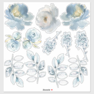Dusty Blue Peony Creator Conjunto de Pegatinas