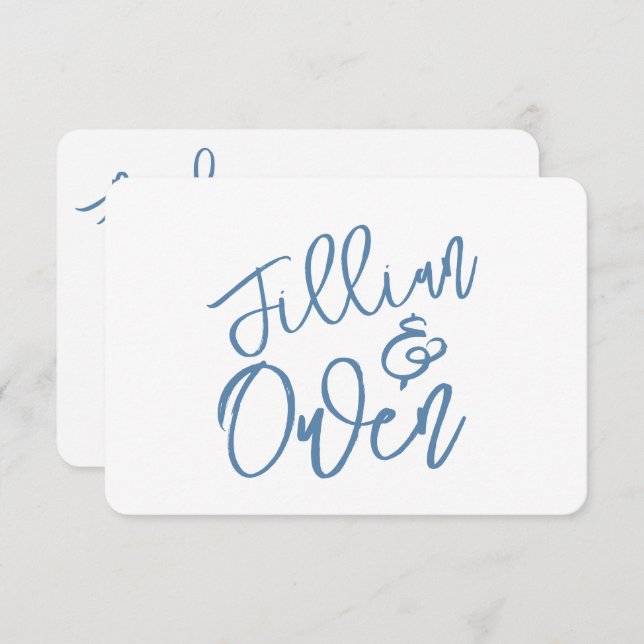 Dusty Blue Personalized Gracias Nota (Anverso / Reverso)