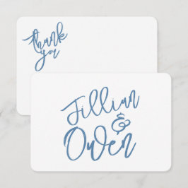 Dusty Blue Personalized Gracias Nota
