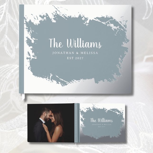 Dusty Blue Relieve metalizado  invitado libro de f (Subido por el creador)