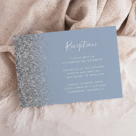 Dusty Blue Silver Purpurina Boda Recepción
