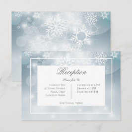 Dusty Blue Snowflake Sky Recepción moderna