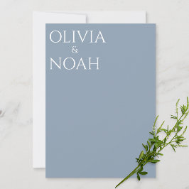 Dusty Blue Somos tarjeta de Invitación comprometid