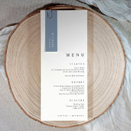 Dusty Blue Wedding Name Tags 3.5 x 1 Slim Cards