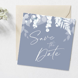 Dusty Blue Wedding Salven La Invitación De Fecha