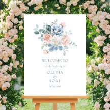 Dusty Blue y Rubor Pink Floral Garden Wedding