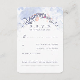 Dusty Blue y Rubor Wedding RSVP