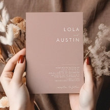 Dusty Boho | Invitación a la boda Rosa y púrpura