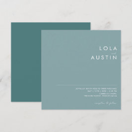 Dusty Boho | Invitación a la plaza azul y verde